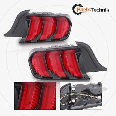For 2015-2023 Ford Mustang Pair LED Tail Lamp Sequential Turn Signal Rear Light • $248.91