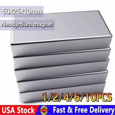 1-10 Magnets Super Strong N52 Neodymium Large Block Magnet 2 X1 X3/8  Rare Earth • $11.03