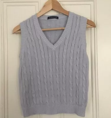Brandy Melville Women's Jumper S Blue 100% Cotton V-Neck Sweater Vest • $4.99