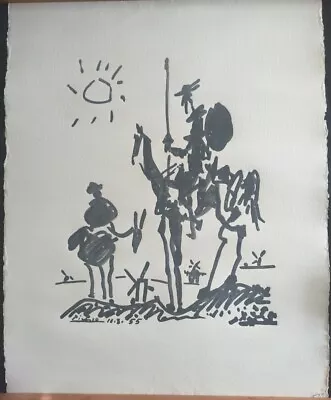 Pablo Picasso Don Quixote Lithograph On Ingres Paper 1959 Braun & Cie Paris  • $429