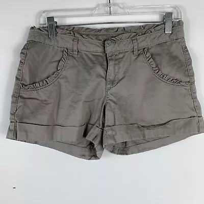 Elle Shorts Women's Size 2 Chino Khaki Hot Pants Low Rise Casual 100% Cotton • $6.99