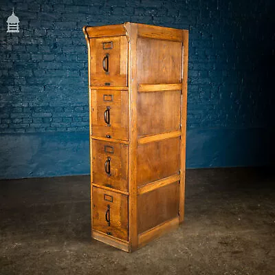 1920’s Oak 4 Drawer Filing Cabinet • £870