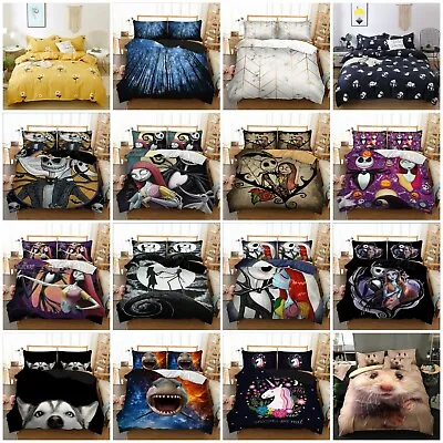 Animals Skull Soft Duvet Cover Bedding Set Single Double King Size Pillowcases • £22.80