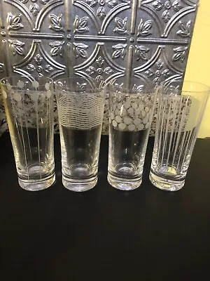 Set Of 4 Mikasa- Cheers Collection- Highball Glasses Signed New No Box • $49.99