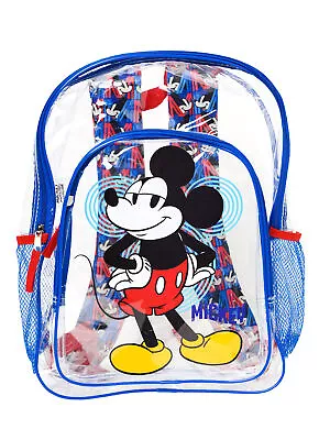 Disney Mickey Mouse 16  Clear Transparent Backpack • $19.99