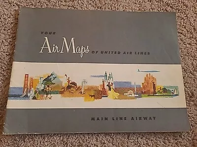 1958 United Airlines Vintage System Route Map 16-page Booklet / Great Graphics  • $12.50