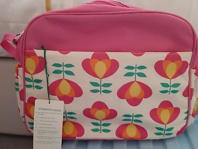£8.99 • Buy Changing Bag Rosebud London Retro Pink Floral Design NEW