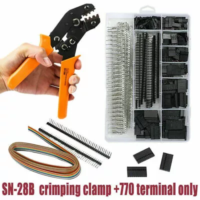 Dupont Terminal Crimping Tool SN-28B Crimper Set Connectors Kit 1550PCS • $35.99