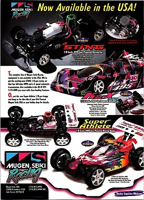 Mugen Seiki Sting K2-X Super Athlete RC Car Vintage Print Ad Wall Art Decor • $17.99