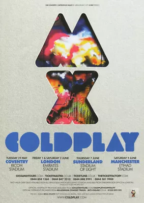 Coldplay - Mylo Xyloto UK Tour Dates - Full Size Magazine Advert • $7.46