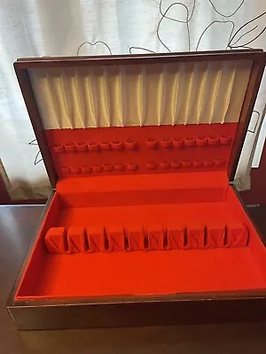 Vintage Silverware Wood Flatware Box Chest Anti Tarnish Unbranded • $20