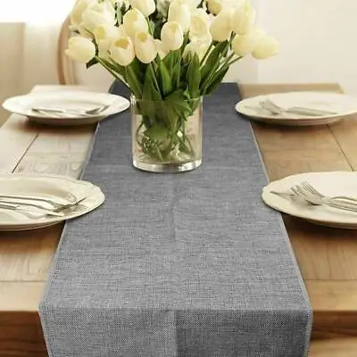 Rustic Jute Burlap Table Runner Natural Imitated Linen Table Wedding Decor • £5.92