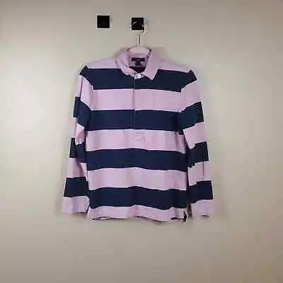 J. Crew Women's 1984 Rugby Shirt In Stripe Navy/purple Size S • £27