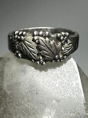 Black Hills Gold Ring Size 11.75 Leaves Sterling Silver Band Women Men • $108