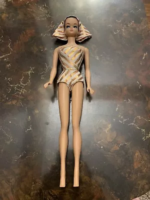 Vintage-1968 Fashion Queen Barbie Midge W/ Scarf & No Wigs In White & Gold Suit • $26