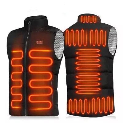 Unisex Heated Vest 9 Heat Zones Electric Heating Vest US No Power Bank Included • $34.99