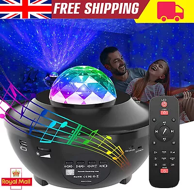 £16.99 • Buy Night Light Projector Galaxy Star Ocean Wave Light With Bluetooth Music Speaker