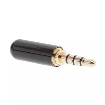 Replacement Gold Plated 4 Pole 3.5mm Male Repair Headphone Jack Plug Metal Audio • £4.63