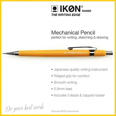 Mechanical Pencil 0.9mm HB Lead Automatic K89 DraftingSketchingDrawingWriting • £3.99