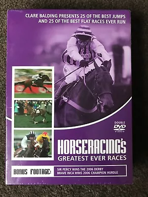 Horseracing's Greatest Ever Races (Double DVD 2006) Clare Balding • £0.50