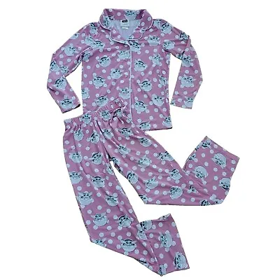 Munki Munki Pajamas Small Baby Yoda Star Wars Slumber Pink Polka Dot 2 Piece Set • $19.99