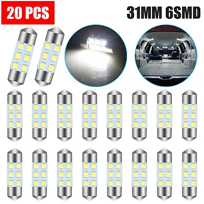 20X 31MM DE3175 6-SMD LED Interior Dome Map License Plate Light Bulbs White 12V • $8.98