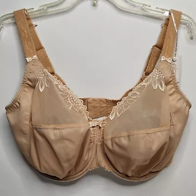 NEW Elomi Etta Size 40H Underwire Convertible Nude Bandless Bra EL8840 NWT • $39.99