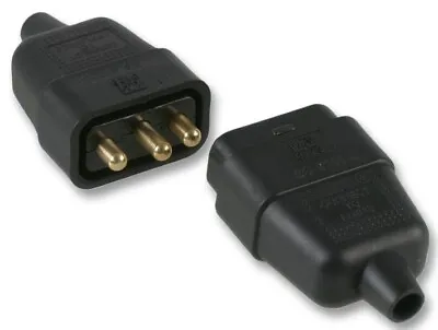 Electrical Cable Joiner 3 Pin 10A In-line Mains Lead Extension Connectors #C7 • £5