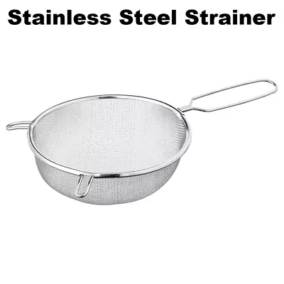 Large Stainless Steel Tea Floor Strainer Drainer Sifter Filter Sieve Colander UK • £11.55