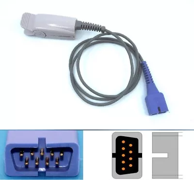 $50 • Buy Welch Allyn Spot 420 42NOB 42NTB Nellcor Oximeter SPO2 Finger Clip Sensor 9pins