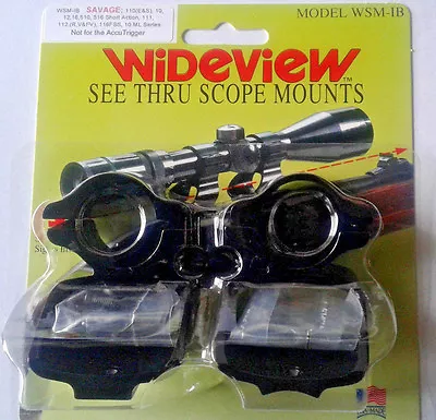 Wideview See-thru Scope Mount Savage 110 & Listed Pre 2003 One Flat & One Round • $16.50