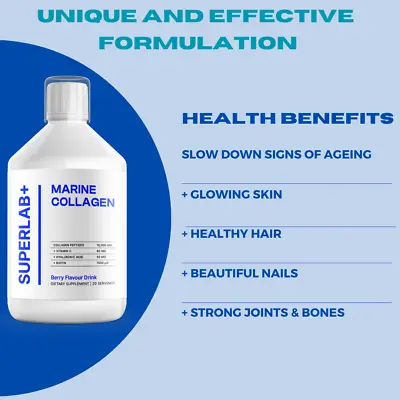 £24.99 • Buy Collagen Drink Powerful Liquid Marine Complex + Hyaluronic Acid + 12 Vitamins