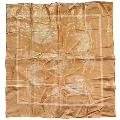$358 • Buy Hermes Scarf Silk Carre 70 Ex-Libris Women Bronze Mint Women Men T1867