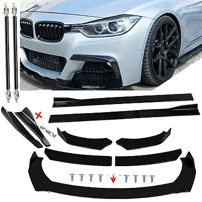 Front Bumper Rear Lip Splitter Spoiler Diffuser For F30 E92 E90 E36 E30 328i • $59.99