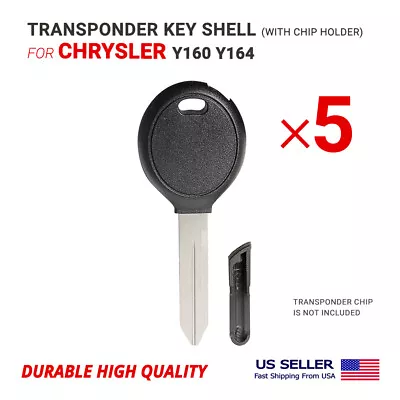  5x NEW Transponder Key Shell For Chrysler Y160 Y164 With Chip Holder • $12.95