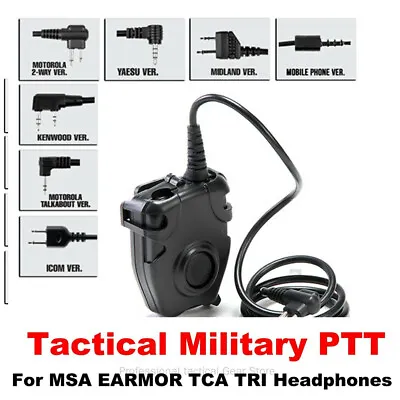 Tactical PTT Push To Talk Waterproof Adapter For Military TCA/TRI Headset /Radio • $15.83