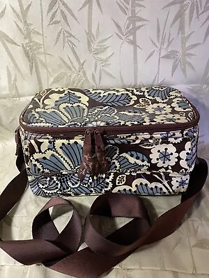 Vera Bradley Insulated Lunch Kit Slate Blooms Vinyl Mini Cooler Side Pocket! • $13