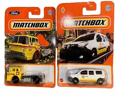 Lot Of 2 Matchbox ‘65 Ford Shell Cab & Renault Shell Van New In Package Die Cast • $7.65