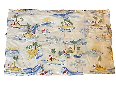 POTTERY BARN NORTH SHORE Pillow Sham Standard Size Tropical Beach Surfboard • $20.99