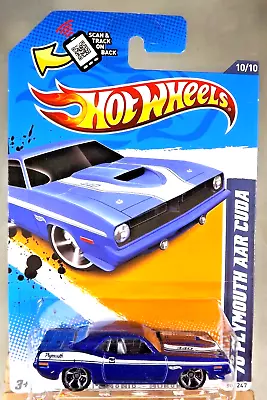 2012 Hot Wheels #90 Muscle Mania-Mopar 10/10 '70 PLYMOUTH AAR CUDA Blue W/MC5 Sp • $13