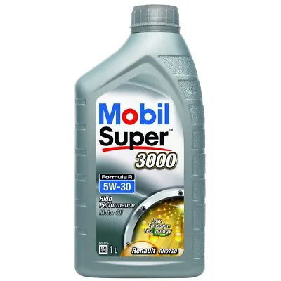 Mobil Super 3000 Formule R 5W-30 Synthetic 1L Car Engine Oil Lubricant 154125 • $21.51