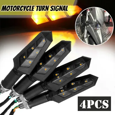 4pcs Motorcycle Universal Amber LED Turn Signal Lights Blinker Indicator Lamp • $7.48