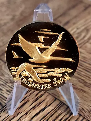  Trumpeter Swan  Sterling Silver Medal Longines Symphonette  Wildlife Series  • $44.99