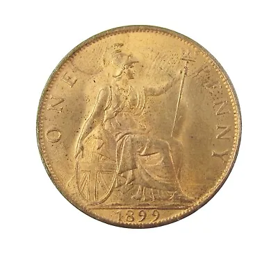 Victoria 1899 Bronze Veiled Head Penny - Unc • £70