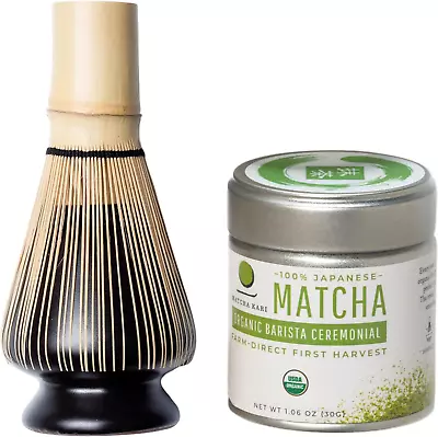 Dr. Weil  - Mini Matcha Tea Set - Black - Ceremonial Organic Japanese Matcha And • $38.52