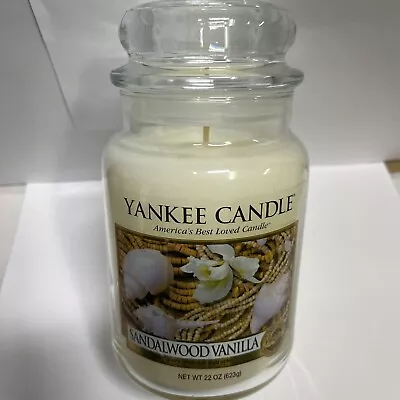 Yankee Candle  SANDALWOOD VANILLA  LJ 22 Oz White Housewarmer NEW UNUSED • £34.01