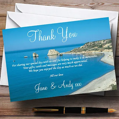 £7.29 • Buy Cyprus Beach Jetting Off Abroad Personalised Wedding Thank You Cards