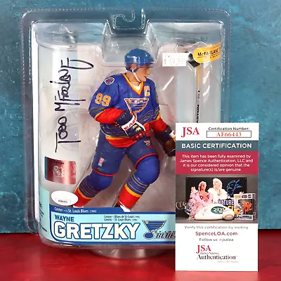 Todd McFarlane Autographed Wayne Gretzky NHL St. Louis Blues Action Figure COA • $255.99