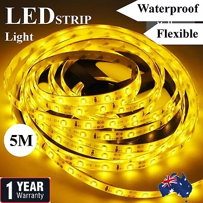 $10.49 • Buy Waterproof Yellow 12V 5M 2835 SMD 300 Leds LED Strip Lights Car Boat Caravan