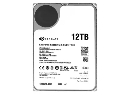 Seagate Enterprise ST12000NM0127 12TB 7.2K 6G HDD SED SATA Hard Drives • £114.95